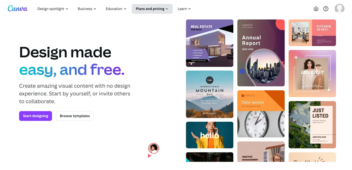Canva website