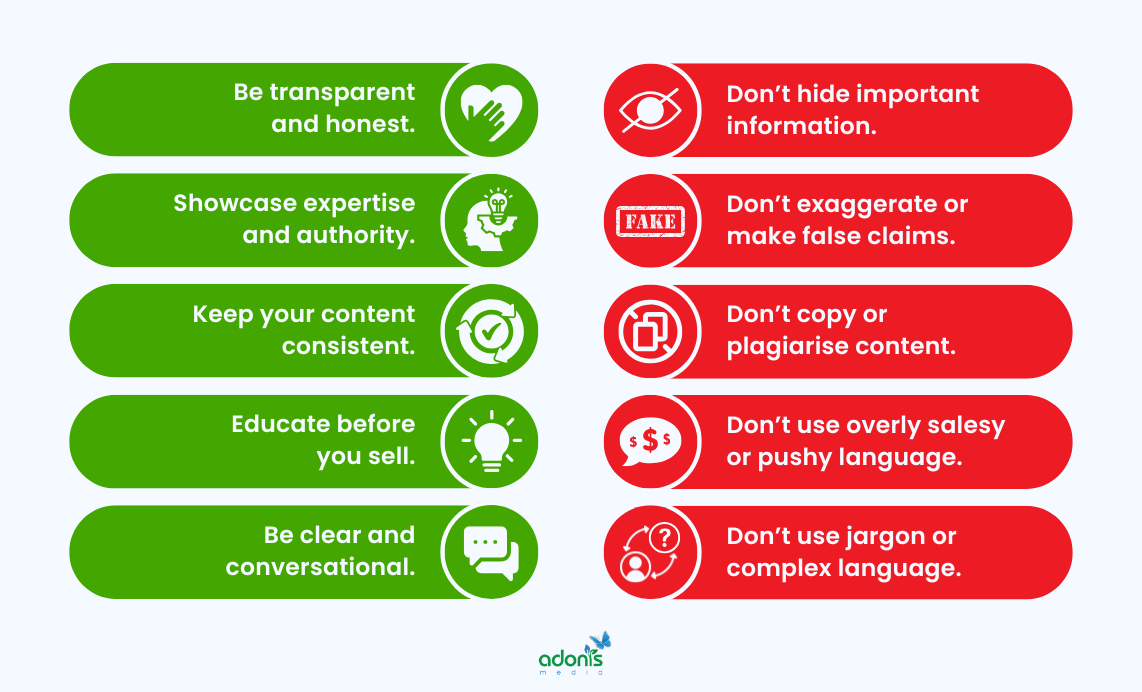 Do's and don'ts when creating content online for your hidden customers