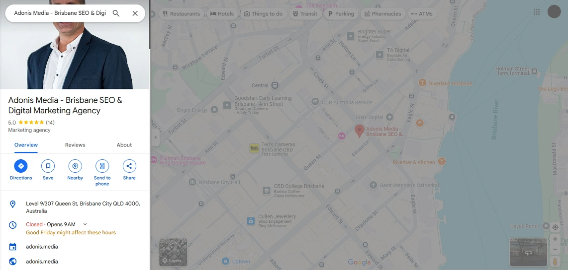Boderia Google Business Profile in Google Maps